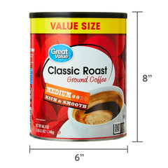 Great Value Classic Medium Roast Ground Coffee