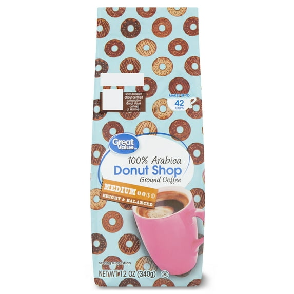 Great Value Donut Shop 100% Arabica Medium Roast Ground Coffee
